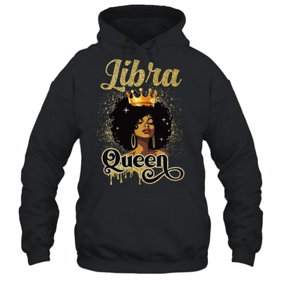 Libra Queen Birthday Afro Girls Black Zodiac Birthday Shirt & Tank Top | teecentury