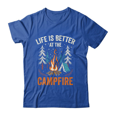 Life Is Better At The Campfire Funny Camping Camp Camper Shirt & Tank Top | teecentury