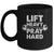 Lift Heavy Pray Hard Gym Workout Christian Faith Men Women Mug | teecentury