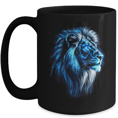 Lion Artwork Blue Eyes Zoo Animal Lion Men Women Mug | teecentury