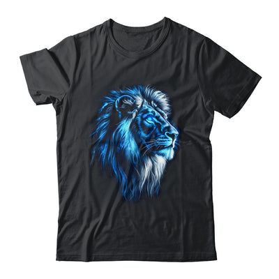 Lion Artwork Blue Eyes Zoo Animal Lion Men Women Shirt & Hoodie | teecentury