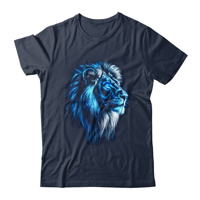 Lion Artwork Blue Eyes Zoo Animal Lion Men Women Shirt & Hoodie | teecentury