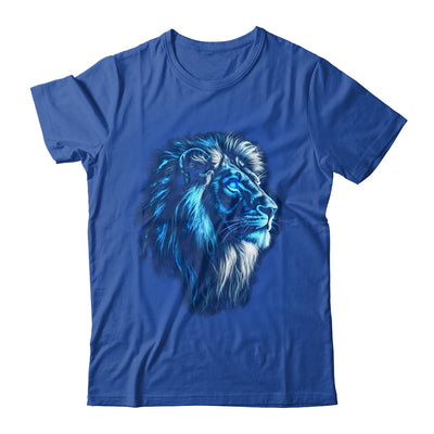 Lion Artwork Blue Eyes Zoo Animal Lion Men Women Shirt & Hoodie | teecentury