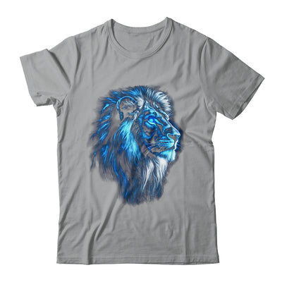 Lion Artwork Blue Eyes Zoo Animal Lion Men Women Shirt & Hoodie | teecentury