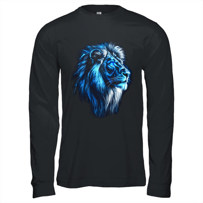 Lion Artwork Blue Eyes Zoo Animal Lion Men Women Shirt & Hoodie | teecentury