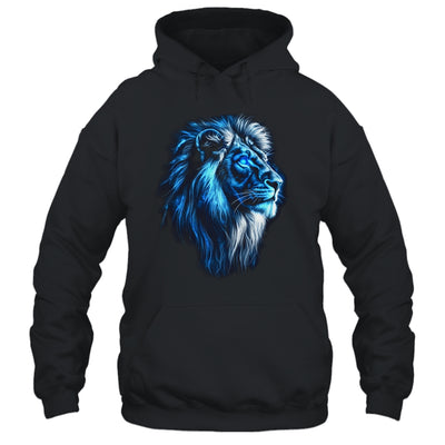 Lion Artwork Blue Eyes Zoo Animal Lion Men Women Shirt & Hoodie | teecentury