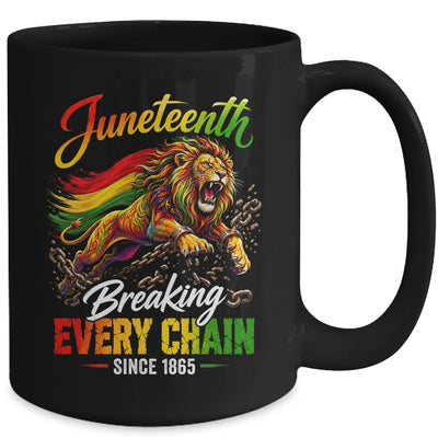Lion Breaking Every Chain Since 1865 Juneteenth Freedom Men Mug | teecentury