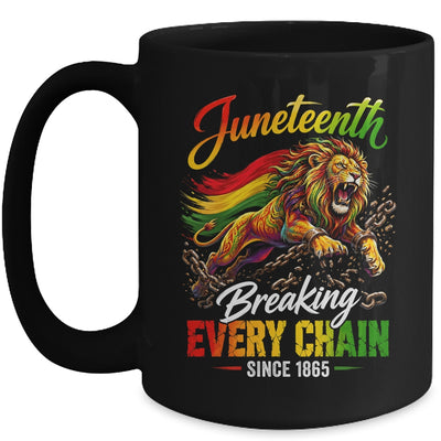 Lion Breaking Every Chain Since 1865 Juneteenth Freedom Men Mug | teecentury