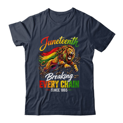 Lion Breaking Every Chain Since 1865 Juneteenth Freedom Men Shirt & Hoodie | teecentury