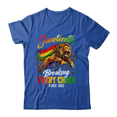 Lion Breaking Every Chain Since 1865 Juneteenth Freedom Men Shirt & Hoodie | teecentury
