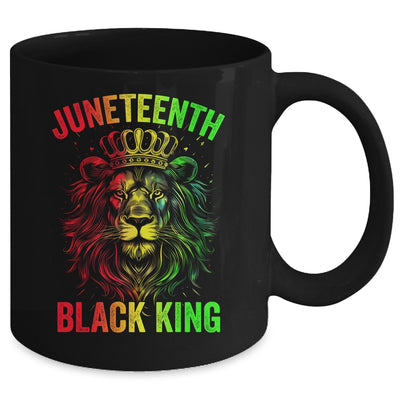 Lion Juneteenth Black King Melanin Father Dad Men Son Boys Mug | teecentury