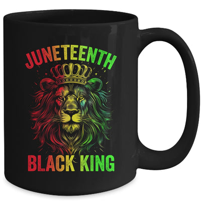 Lion Juneteenth Black King Melanin Father Dad Men Son Boys Mug | teecentury