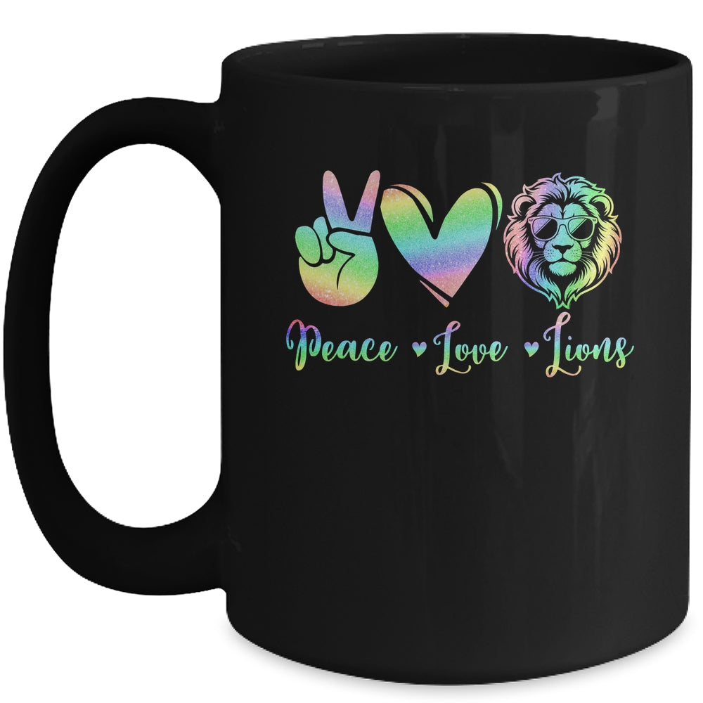 Lion Lover Back To School Peace Love Lions Women Kids Girls Mug | teecentury