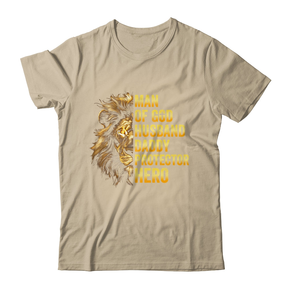 Lion Man Of God Husband Papa Dad Father Daddy Protector Hero Shirt & Hoodie | teecentury