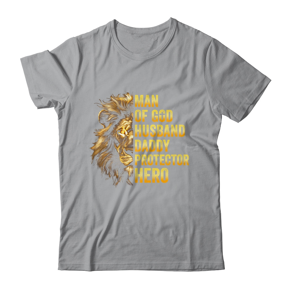 Lion Man Of God Husband Papa Dad Father Daddy Protector Hero Shirt & Hoodie | teecentury