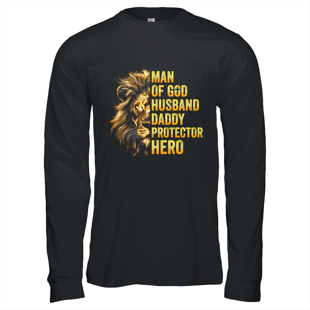 Lion Man Of God Husband Papa Dad Father Daddy Protector Hero Shirt & Hoodie | teecentury