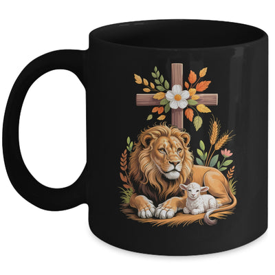 Lion Of Judah Lamb Of God Christian Cross Faith Women Men Mug | teecentury