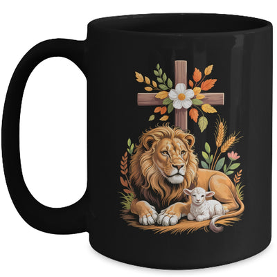 Lion Of Judah Lamb Of God Christian Cross Faith Women Men Mug | teecentury