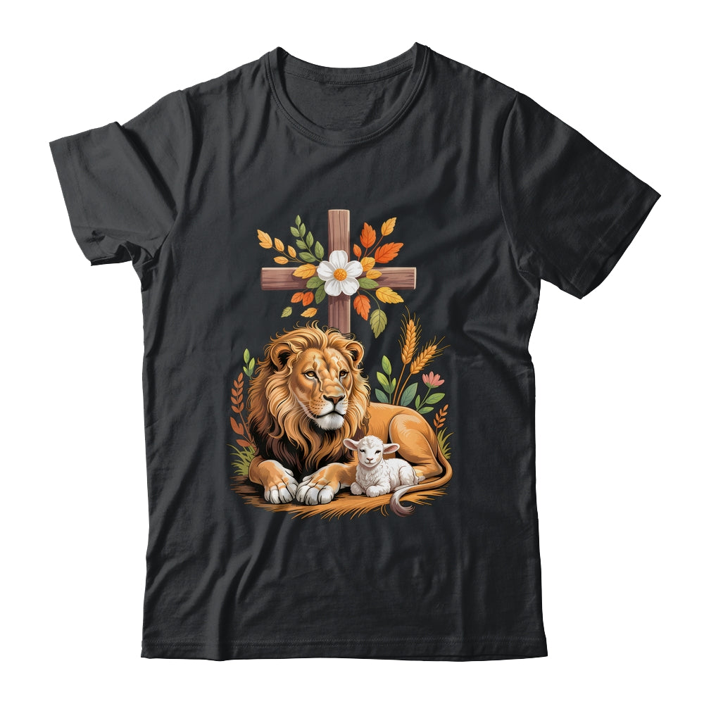 Lion Of Judah Lamb Of God Christian Cross Faith Women Men Shirt & Hoodie | teecentury