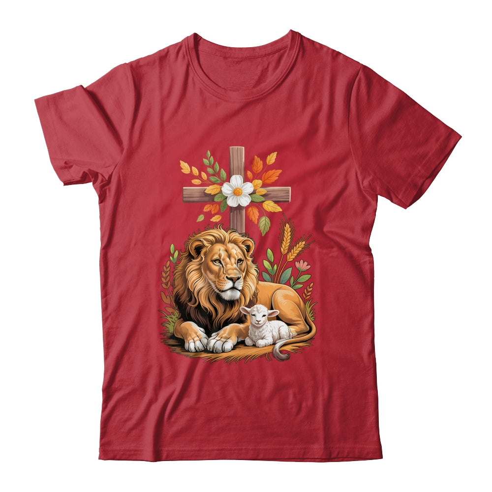 Lion Of Judah Lamb Of God Christian Cross Faith Women Men Shirt & Hoodie | teecentury