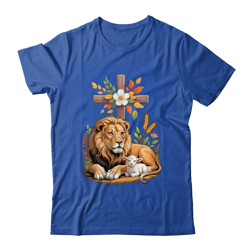 Lion Of Judah Lamb Of God Christian Cross Faith Women Men Shirt & Hoodie | teecentury