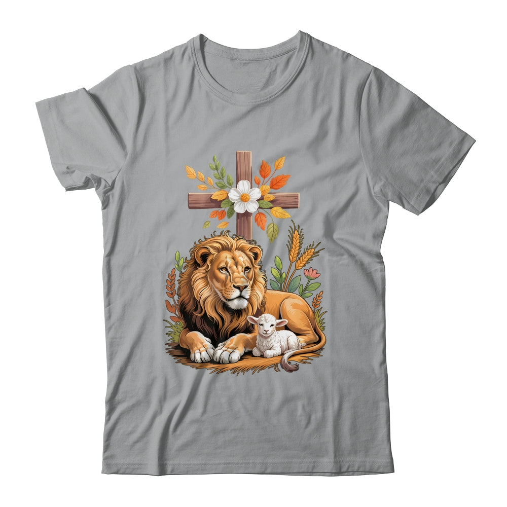 Lion Of Judah Lamb Of God Christian Cross Faith Women Men Shirt & Hoodie | teecentury