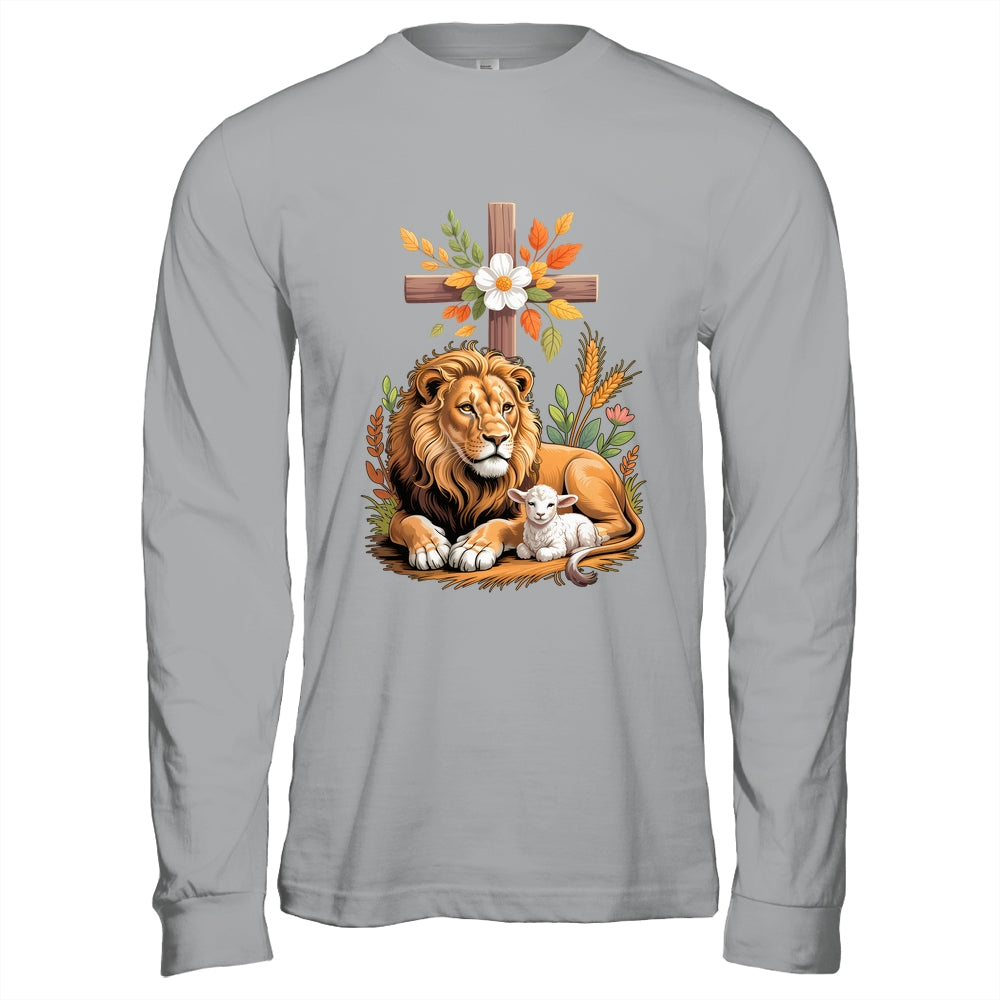Lion Of Judah Lamb Of God Christian Cross Faith Women Men Shirt & Hoodie | teecentury