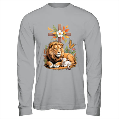Lion Of Judah Lamb Of God Christian Cross Faith Women Men Shirt & Hoodie | teecentury