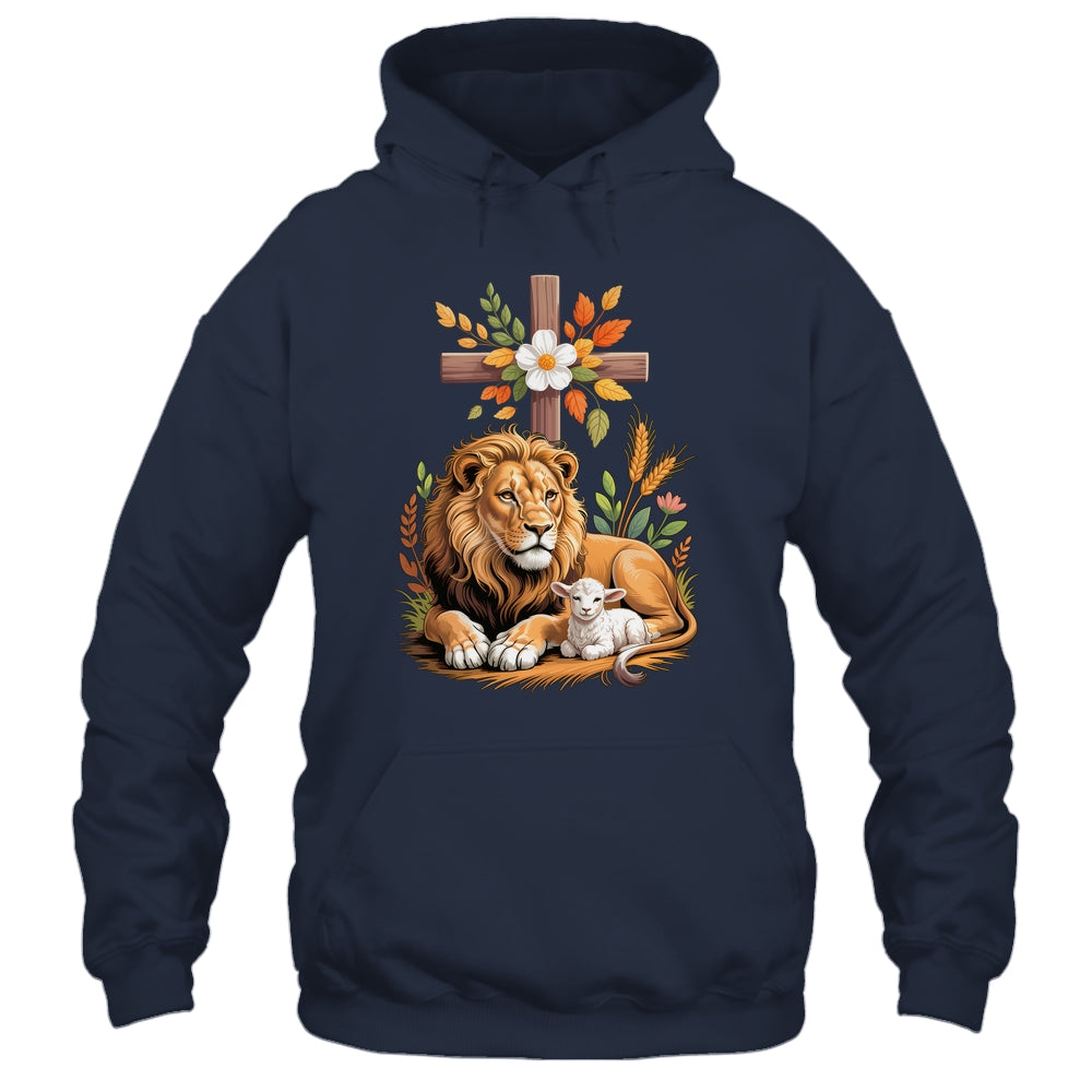 Lion Of Judah Lamb Of God Christian Cross Faith Women Men Shirt & Hoodie | teecentury