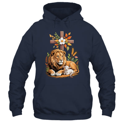 Lion Of Judah Lamb Of God Christian Cross Faith Women Men Shirt & Hoodie | teecentury
