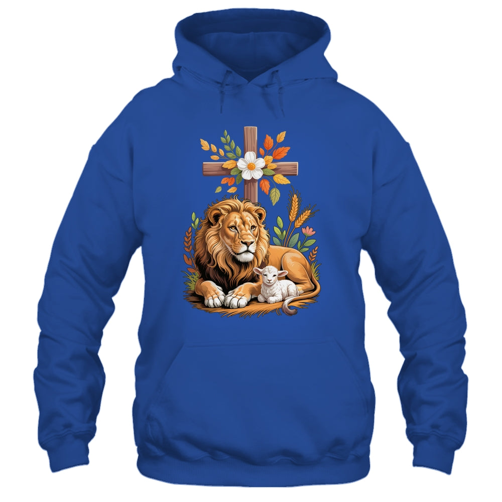 Lion Of Judah Lamb Of God Christian Cross Faith Women Men Shirt & Hoodie | teecentury