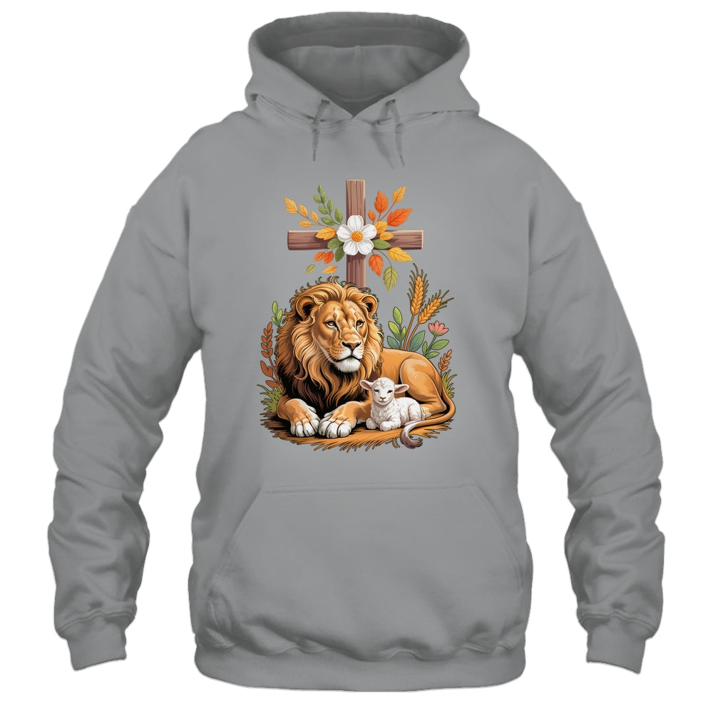 Lion Of Judah Lamb Of God Christian Cross Faith Women Men Shirt & Hoodie | teecentury