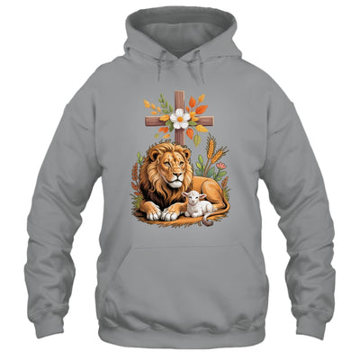 Lion Of Judah Lamb Of God Christian Cross Faith Women Men Shirt & Hoodie | teecentury