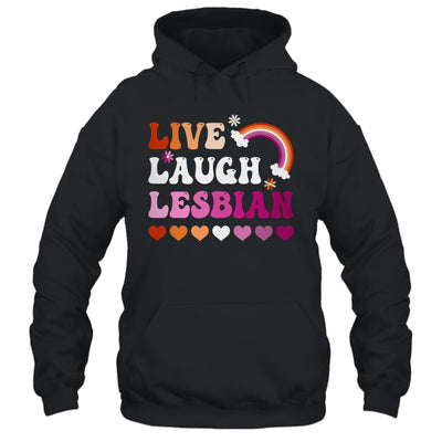 Live Laugh Lesbian Gay Pride Rainbow LGBTQ Homosexual Shirt & Tank Top | teecentury