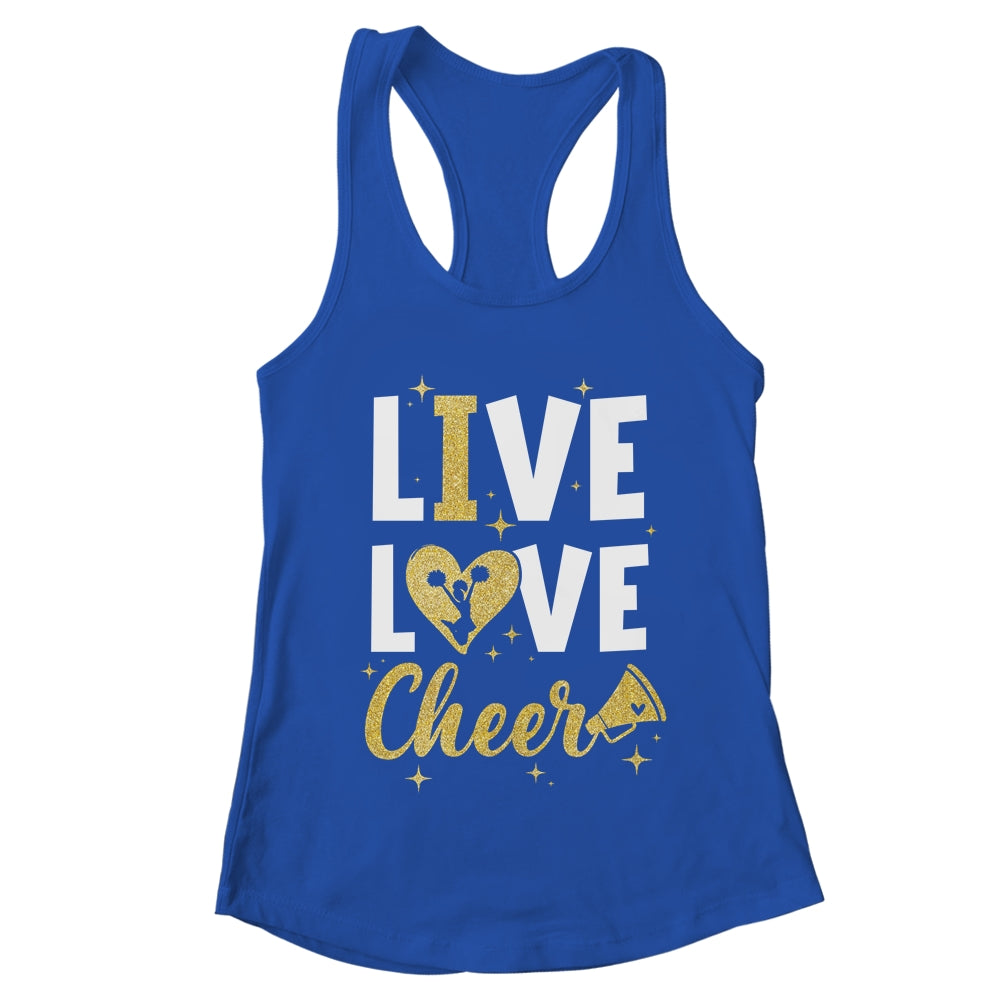Live Love Cheer Girl Cheerleading Cheerleader Women Girls Shirt & Tank Top | teecentury