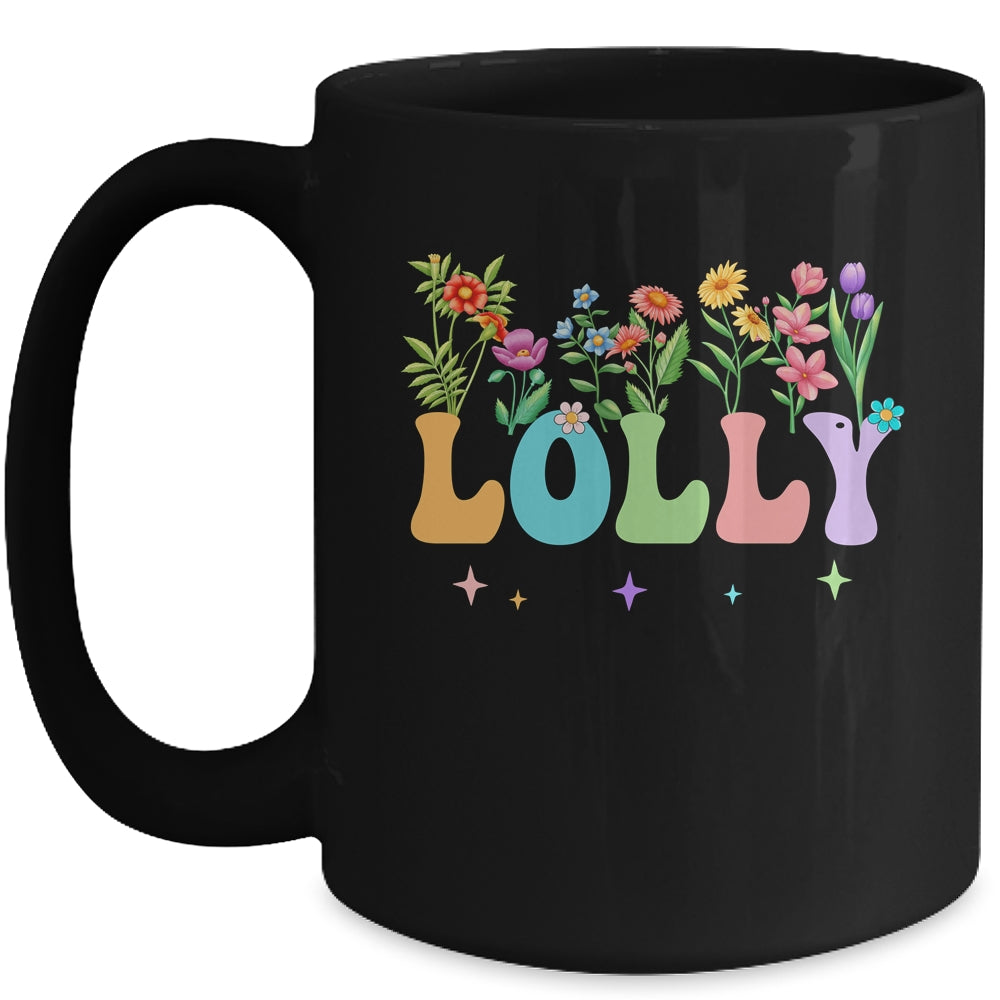 Lolly Women Wildflower Floral Design Lolly Mothers Day Mug | teecentury