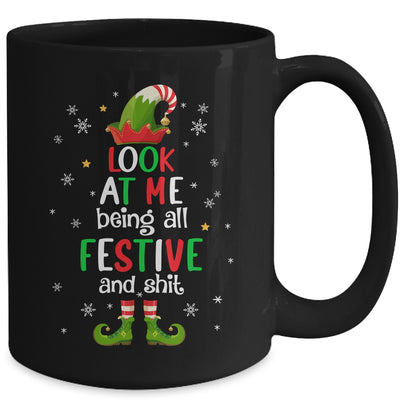 Look At Me Being All Festive And Funny Christmas ELF Mug | teecentury