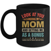 Look At You Landing My Mom And Getting Me As A Bonus Stepdad Mug | teecentury