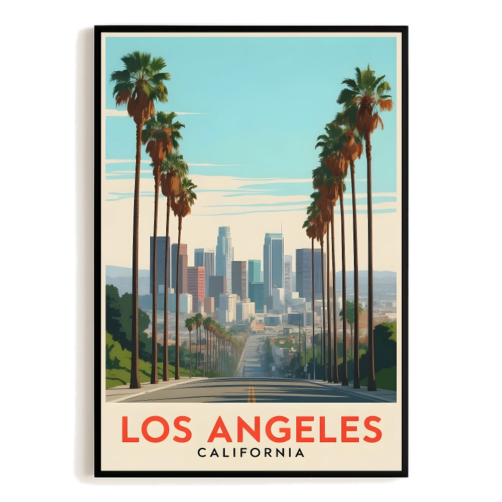 Los Angeles California Poster Vintage Travel Prints Wall Art Retro Decor Paintings Pictures For Living Room Bedroom Decoration Unframed | teecentury