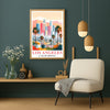 Los Angeles Travel Print Poster California Downtown City Souvenir Wall Art Landscape Picture Suitable For Home Room Living Room Office Bedroom Decor Unframed | teecentury