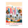 Los Angeles Travel Print Poster California Downtown City Souvenir Wall Art Landscape Picture Suitable For Home Room Living Room Office Bedroom Decor Unframed | teecentury
