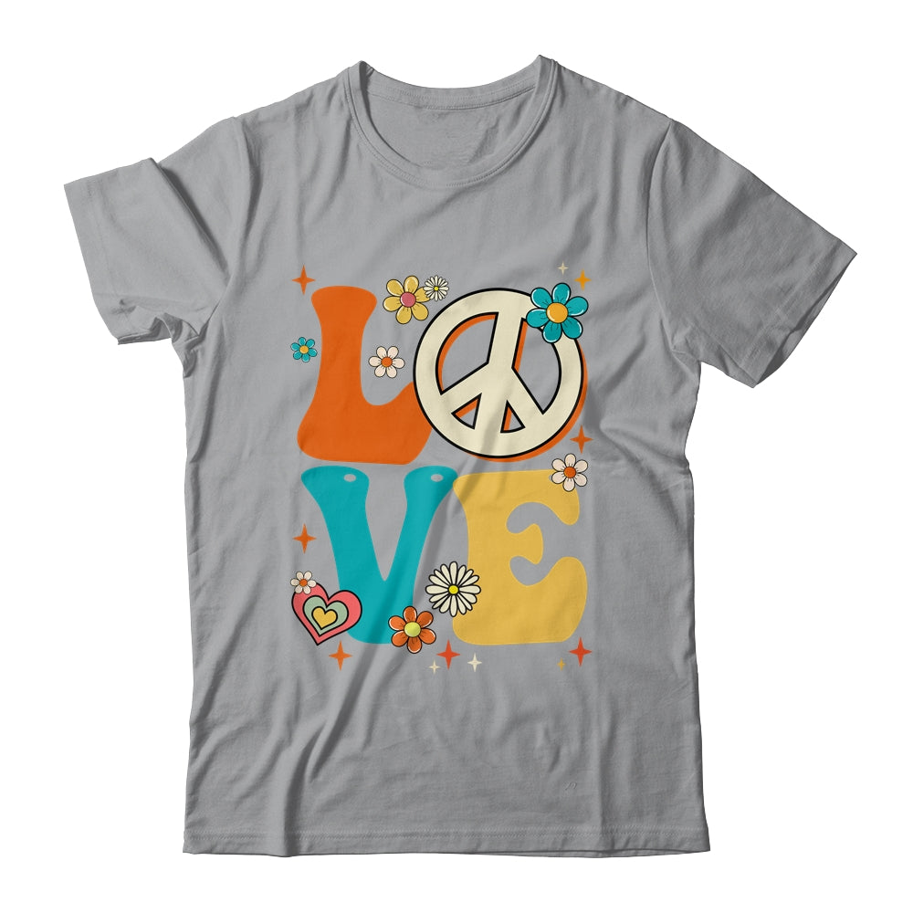 Love 60's 70's Party Outfit Groovy Hippie Costume Peace Sign Shirt & Tank Top | teecentury