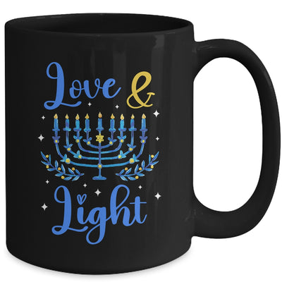 Love And Light Hanukkah Menorah Jewish Holiday Xmas Mug | teecentury