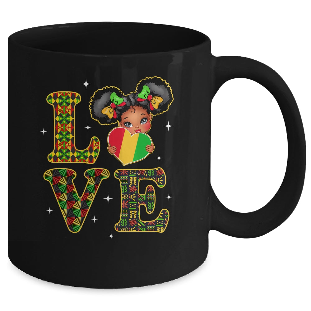 Love Black History Month Strong African Girls Kids Mug | teecentury
