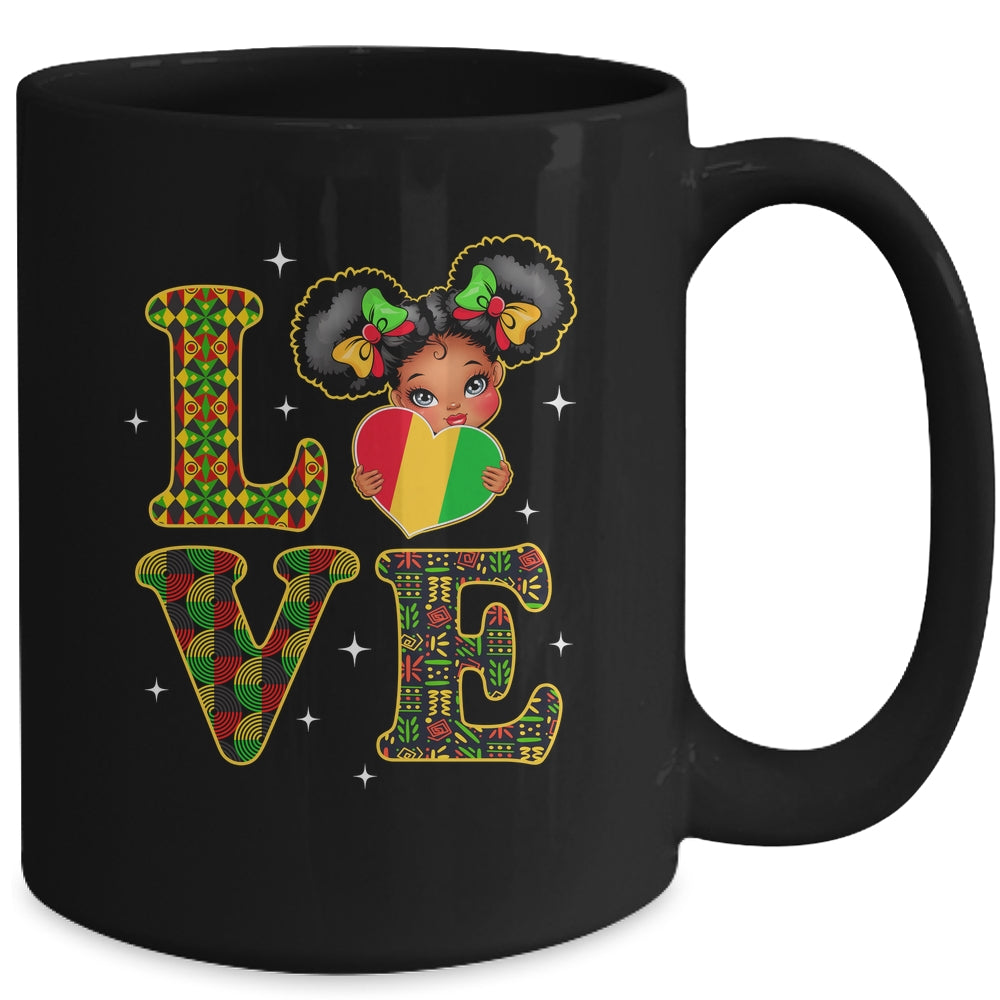 Love Black History Month Strong African Girls Kids Mug | teecentury