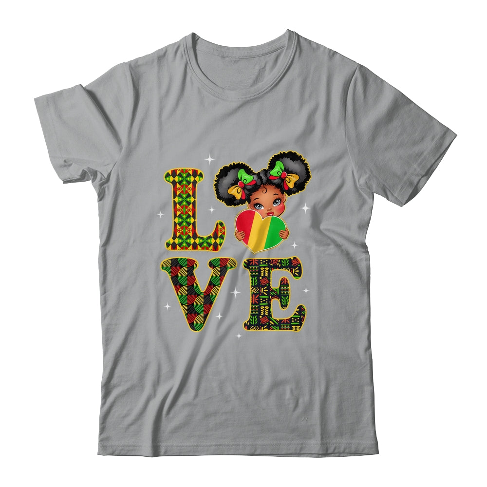 Love Black History Month Strong African Girls Kids Shirt & Hoodie | teecentury