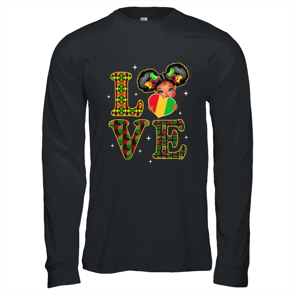 Love Black History Month Strong African Girls Kids Shirt & Hoodie | teecentury