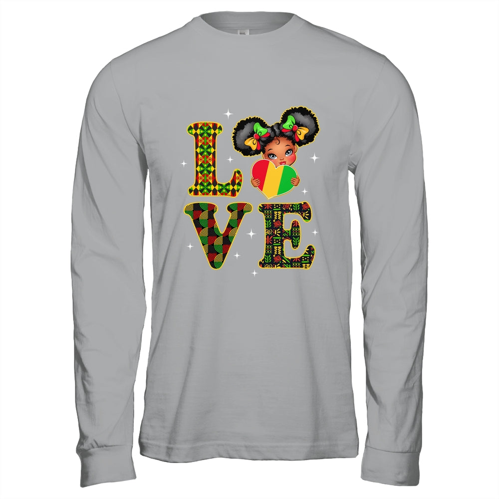 Love Black History Month Strong African Girls Kids Shirt & Hoodie | teecentury