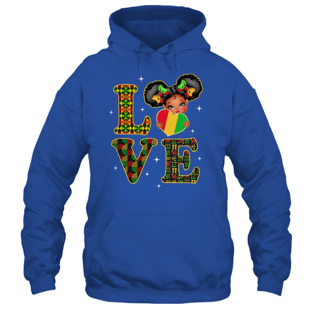 Love Black History Month Strong African Girls Kids Shirt & Hoodie | teecentury