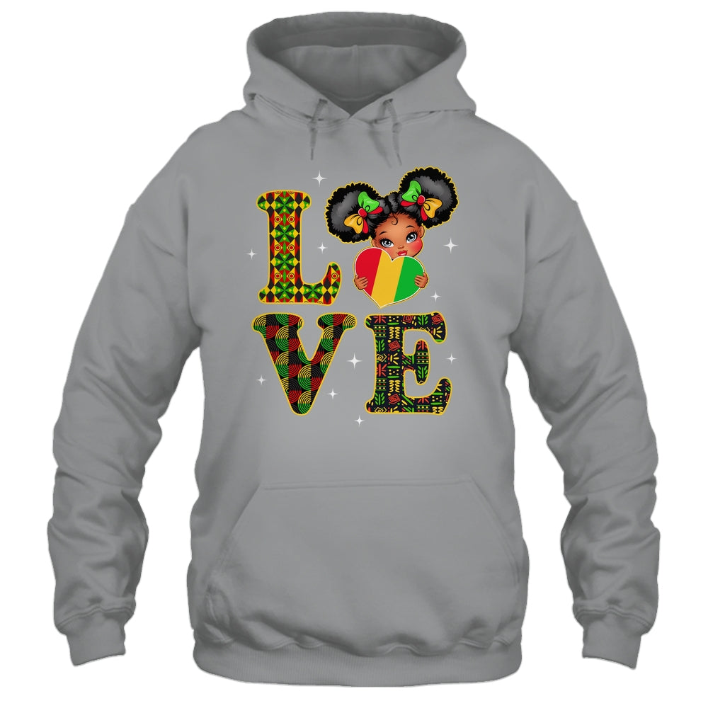 Love Black History Month Strong African Girls Kids Shirt & Hoodie | teecentury